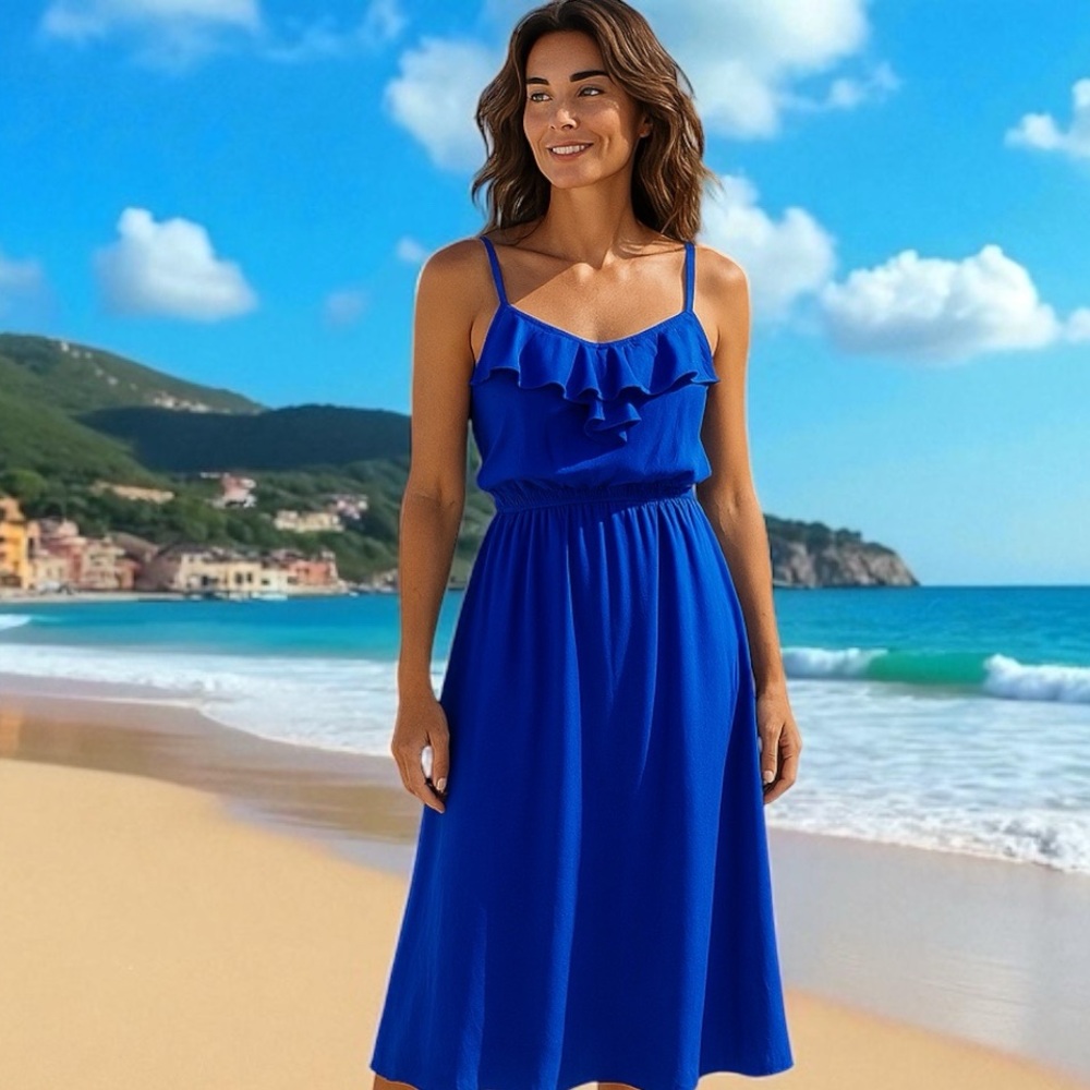 Amanda Uprichard Blue Romantic Fairy Silk Jessie Party Wedding Maxi Dress Size S